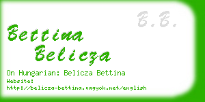 bettina belicza business card